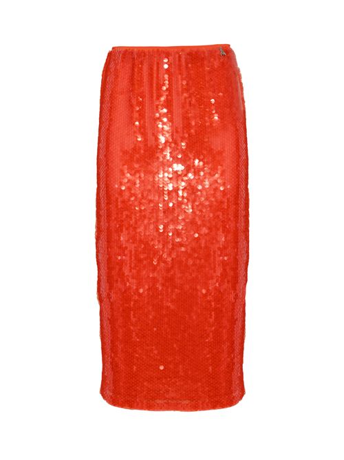 Gonna midi in gerogette con paillettes Patrizia Pepe | 8G0506 A724R885